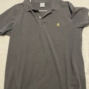 Brooks Brothers Charcoal Polo with Gold Logo